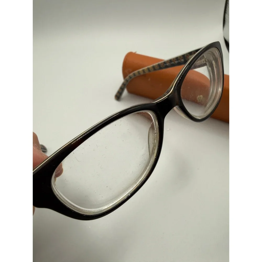 Tory Burch‎ TY2011 Dark Tortoise Eyeglasses Frames with Orange Case 49-17-135